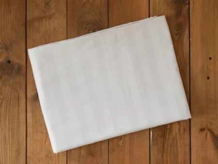 White Stripe Fitted Sheet